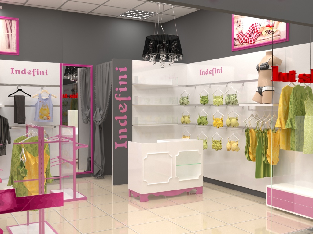 Компания «Локос» разработала дизайн проект магазина для известного бренда нижнего белья и домашней одежды «Indefini»