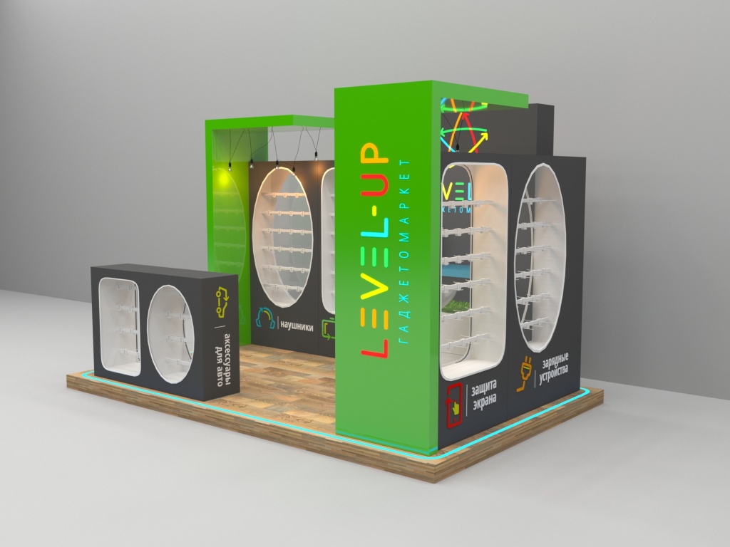 Новым объектом нашей компании стала разработка дизайн проекта торгового острова "Level up"