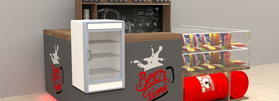 Мы разработали оригинальный торговый остров по продаже разливного пива